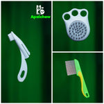 Massage Shampoo Brush, Toothbrush and Tik Comb - Combo B