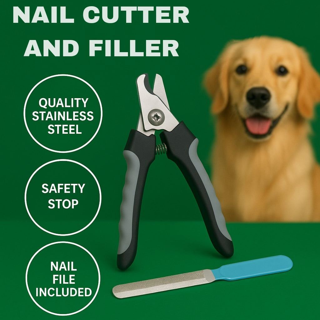 Round Sleeker Brush, Nail Cutter & Filler - Combo C