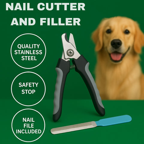 Round Sleeker Brush, Nail Cutter & Filler - Combo C